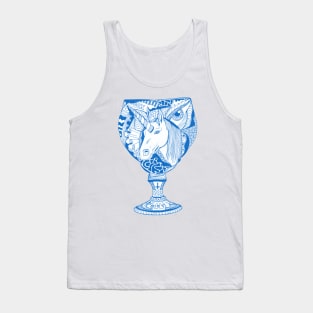 Blue Unicorn Goblet Tank Top